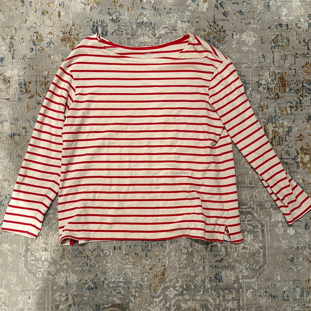Old Navy Cream and Red Lightweight Sweater